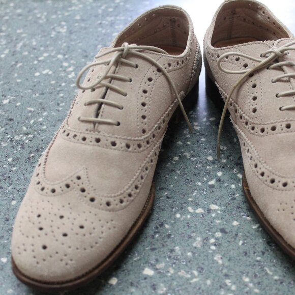 Chruch\'s Buck Burwood Suede Oxford Brogue Shoes Size 38 Made in Italy main image 11